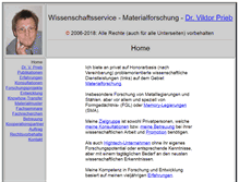 Tablet Screenshot of materialforschungsservice-dr-prieb.de